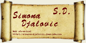 Simona Đalović vizit kartica